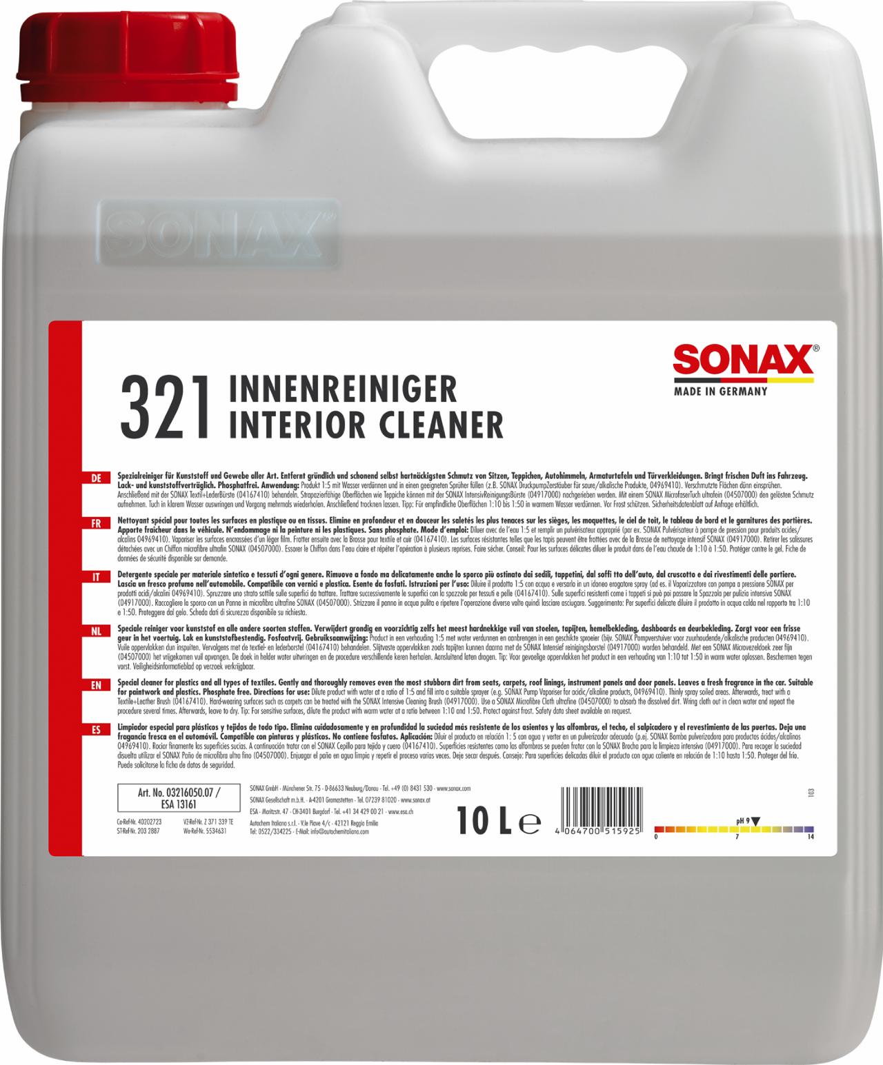 SONAX PROFILINE Interior Cleaner 10L