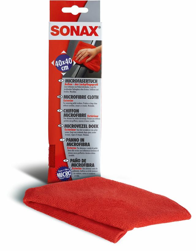 SONAX Microfiber Klud Exteriør Rød