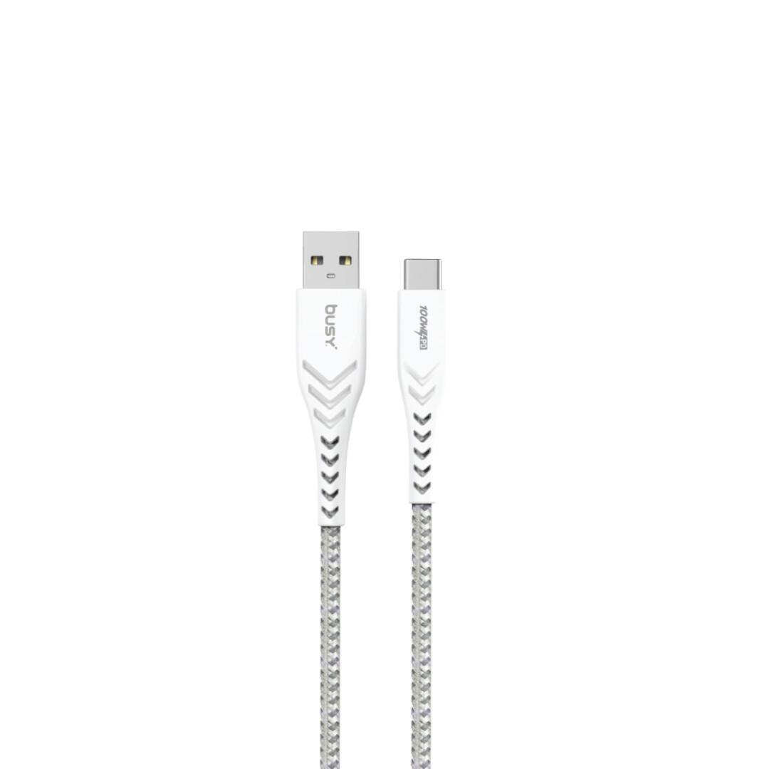 Busy 100W Type-C to USB Cable 2m. Braided