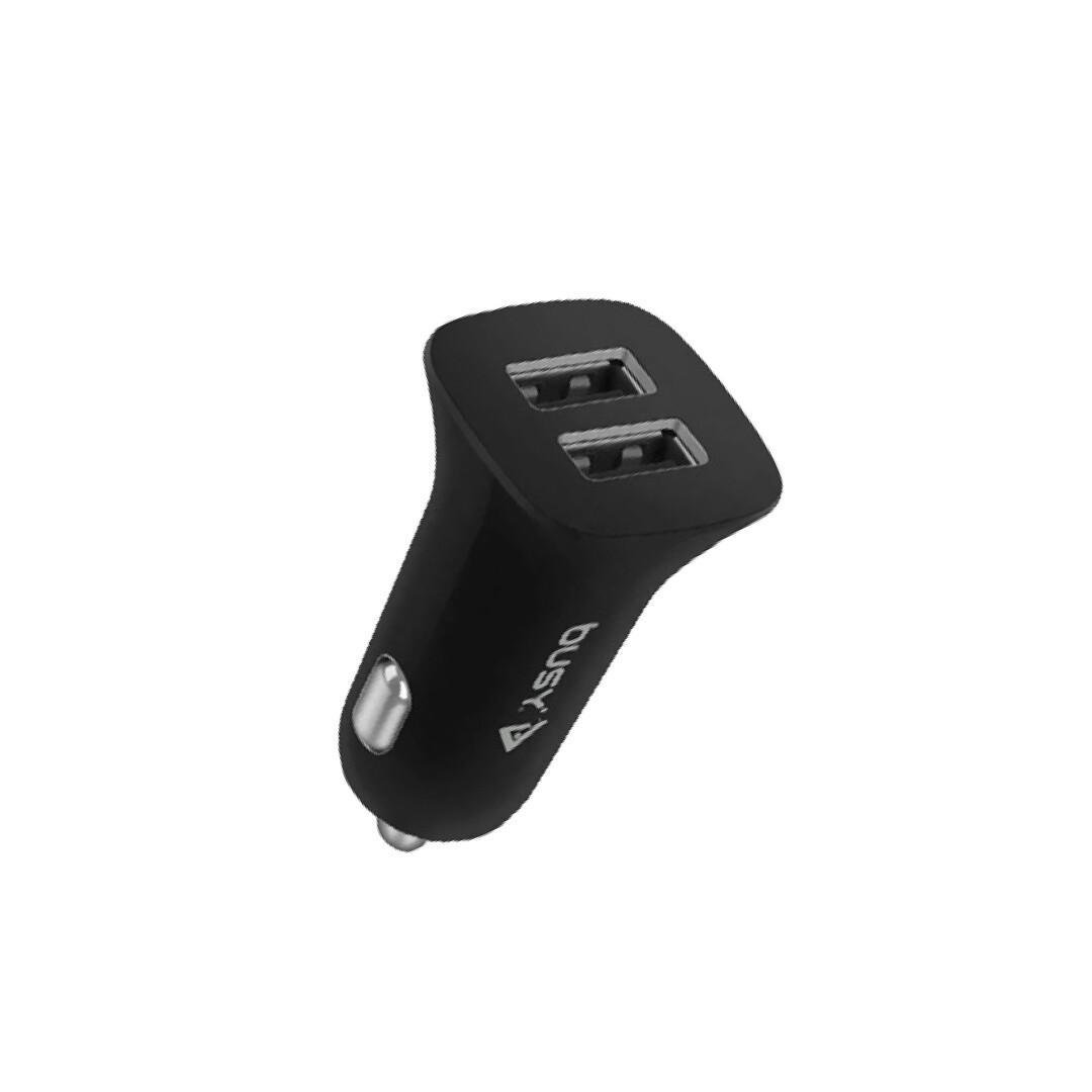 BUSY Basic Line DUAL USB Car Charger Black