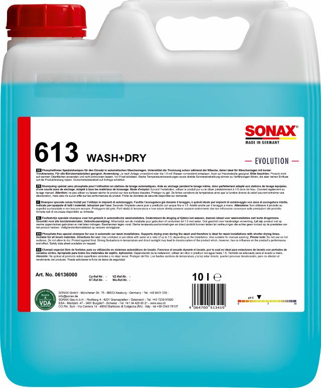 SONAX Wash + Dry EVOLUTION 10L