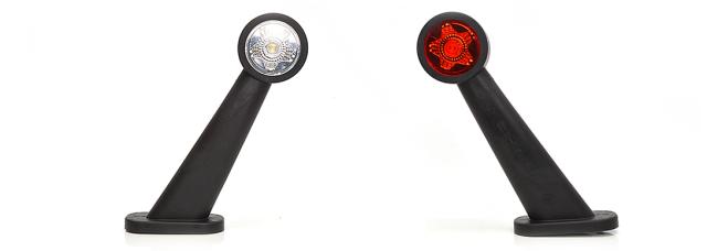 Markeringslygte LED HØJRE SKRÅ (hvid/rød)