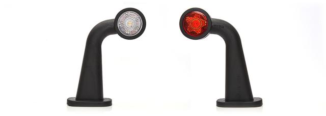 Markeringslygte LED HØJRE VINKEL (hvid/rød)