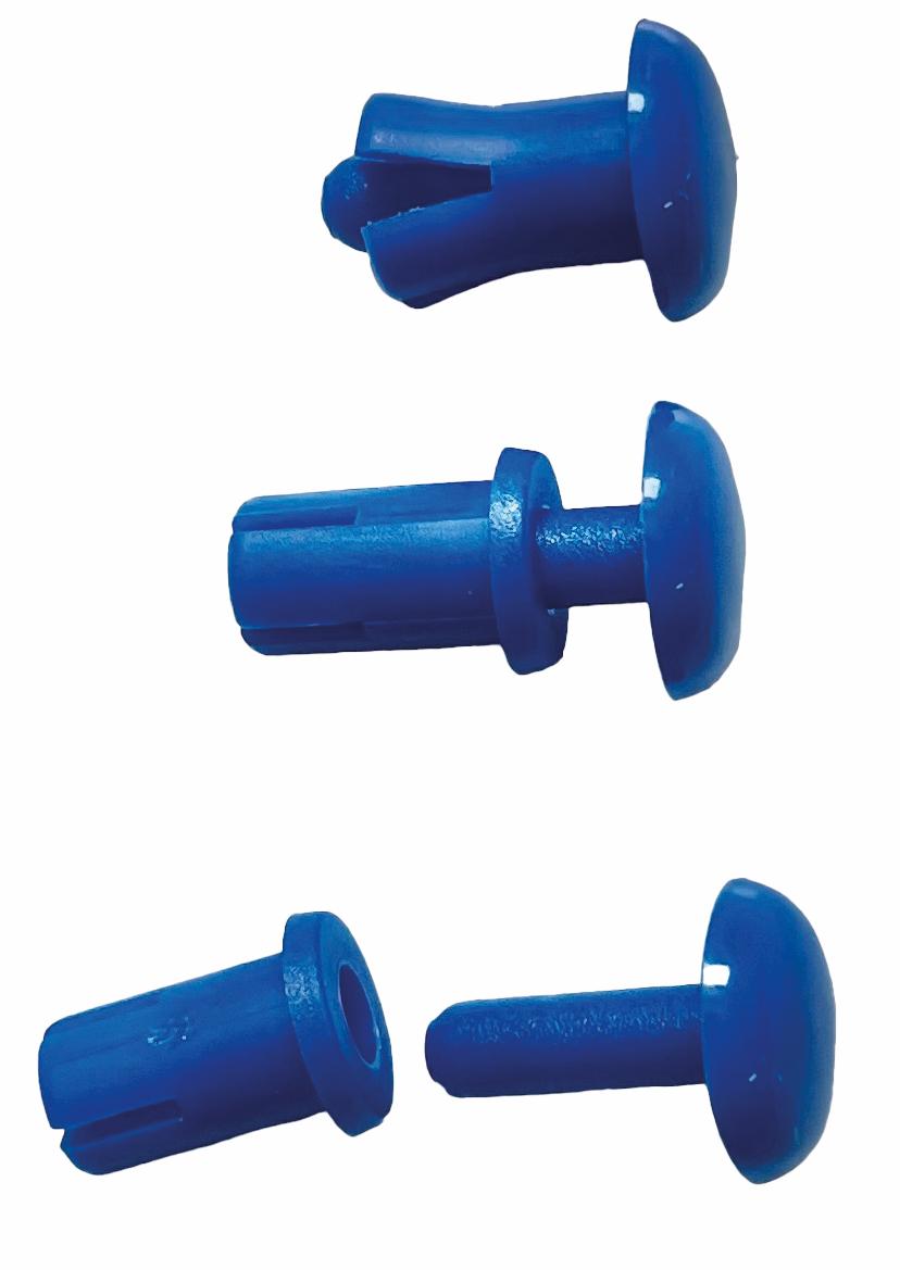 Nummerplade clips - Blå 100 stk.