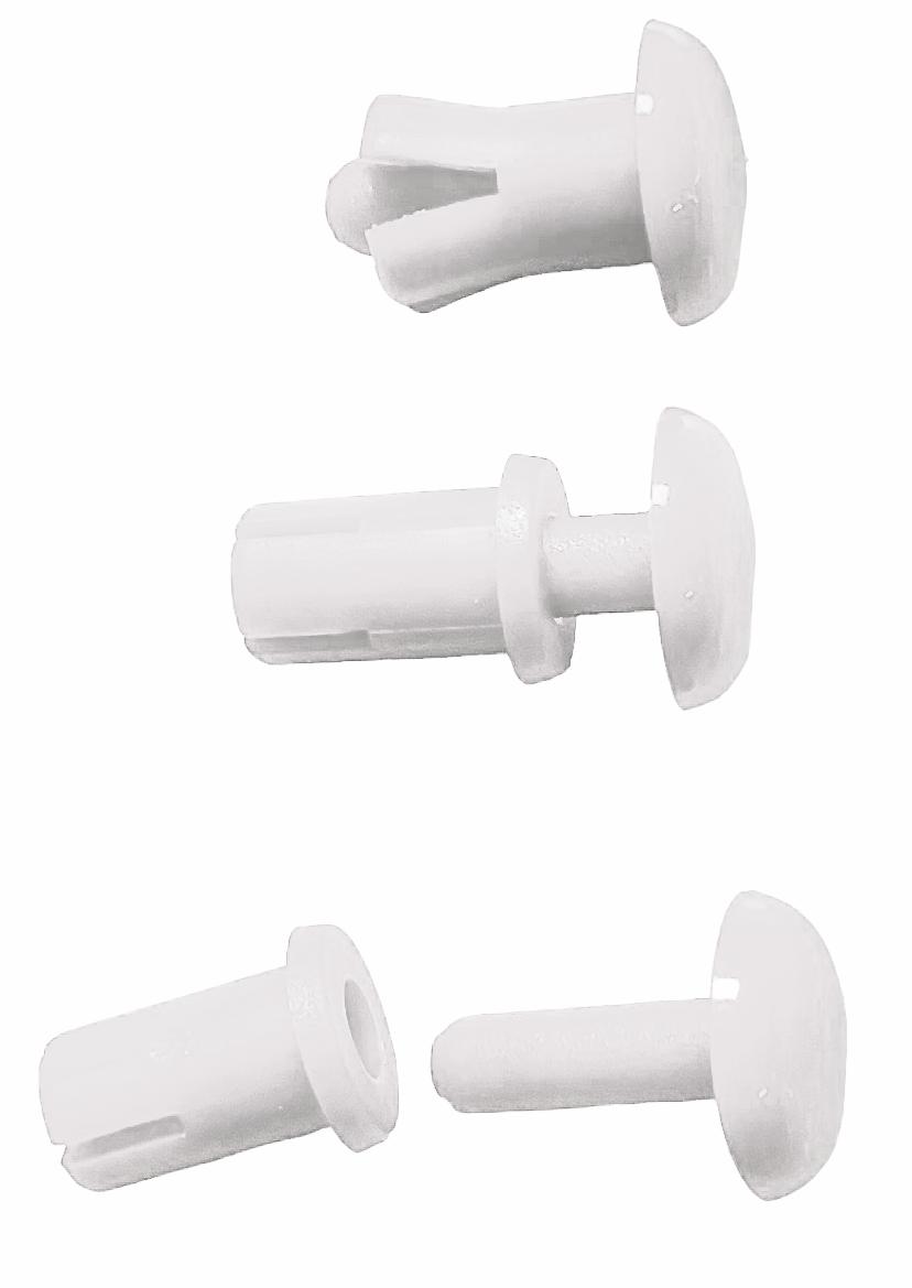 Nummerplade clips - Hvid 100 stk.