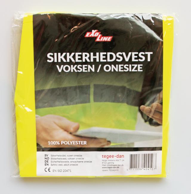 EXOline Sikkerhedsvest Voksen XL