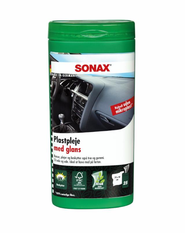 SONAX Plastpleje med glans wipes 25 stk