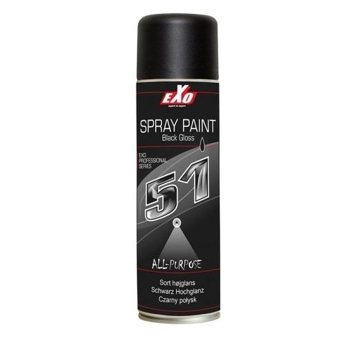 EXO 51 Black Gloss Spray Paint 500ml